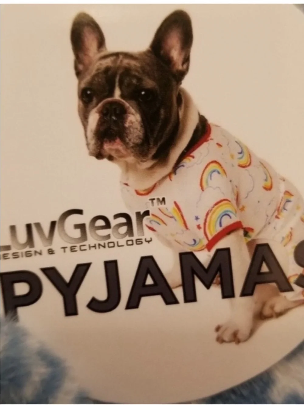 LuvGear Dog Pajamas Soft Fleece Pyjamas Medium Blue White Winter Design